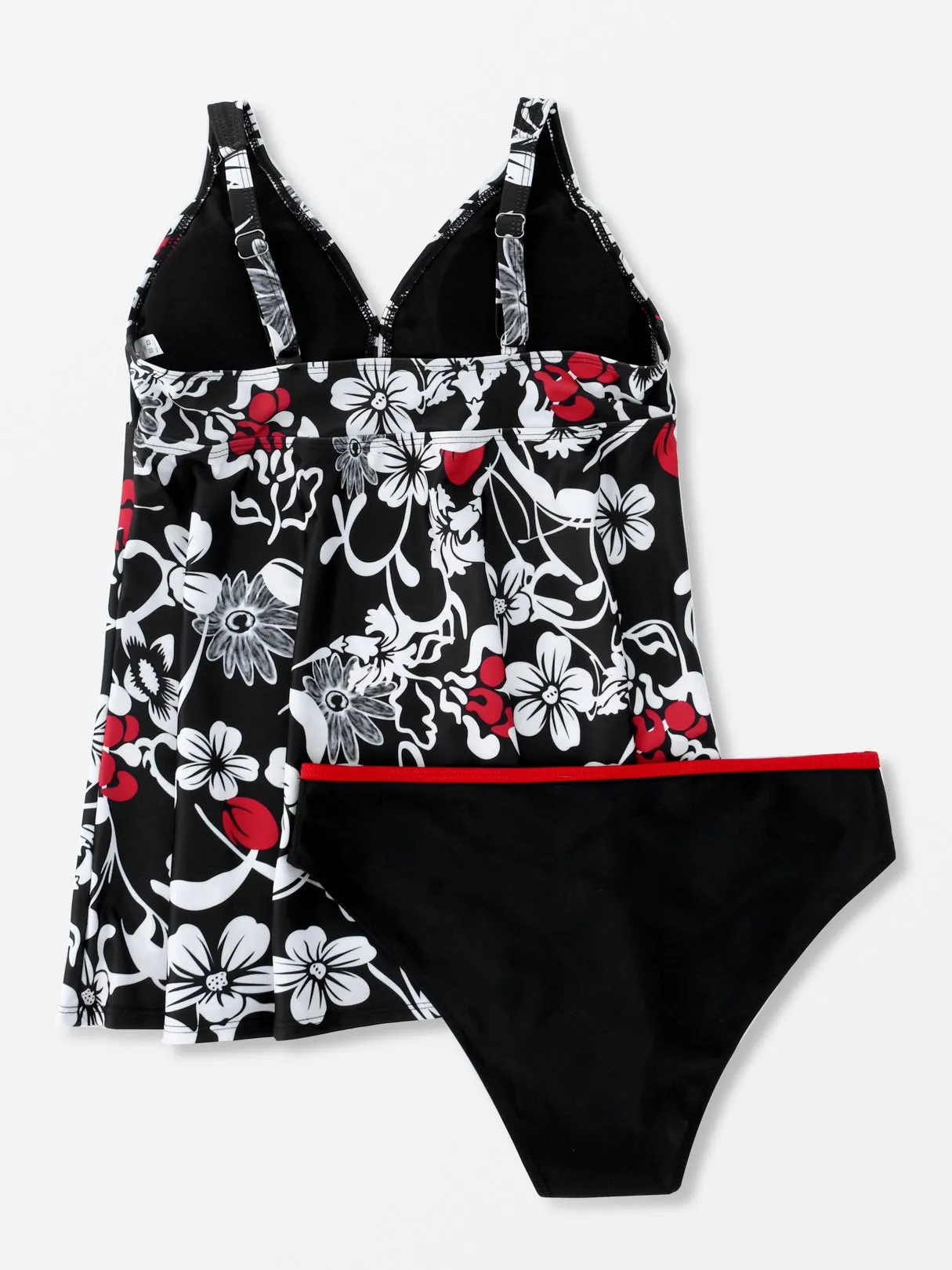 Wholesale Black V-Neck Floral Print Bikini