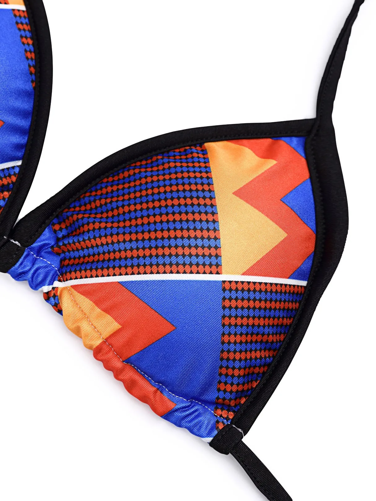 Wholesale Halter Floral Print Backless Wireless Two Piece Bikinis