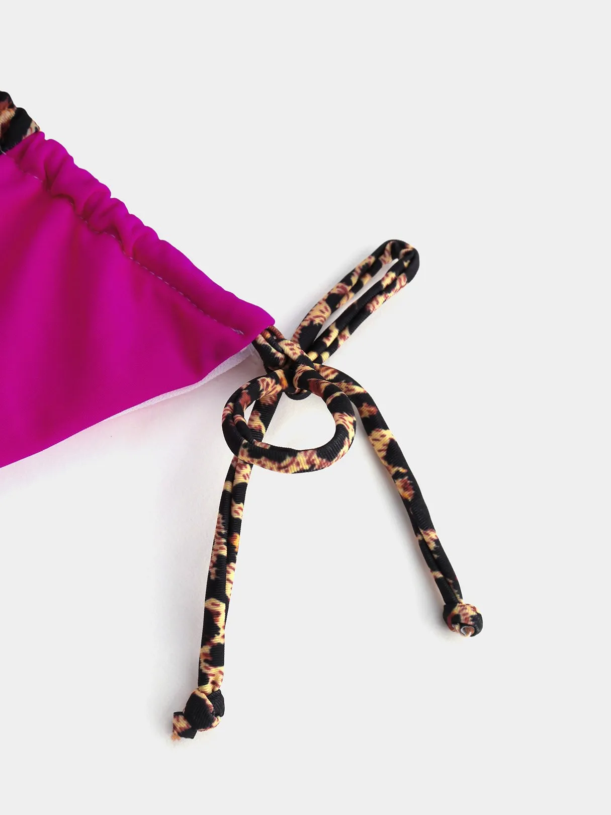 Wholesale Halter Leopard Tie-Up Bikini Set Swimwear
