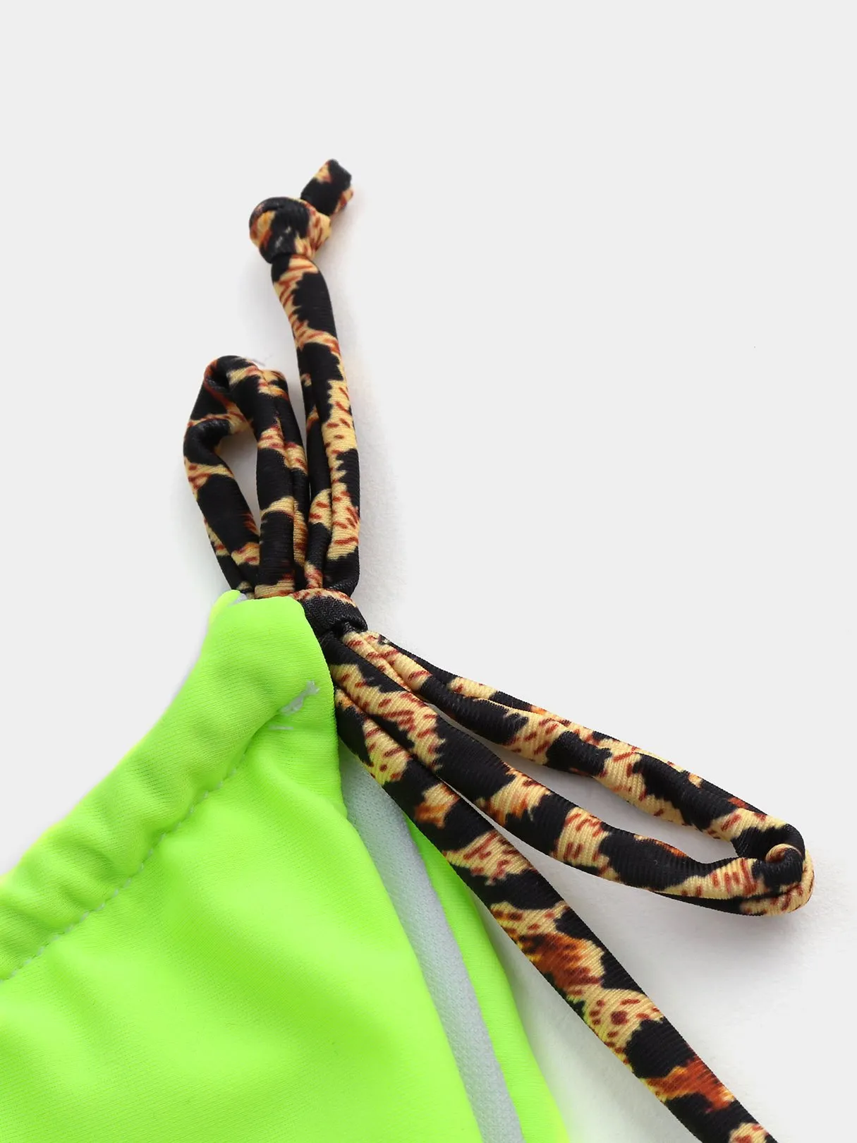 Wholesale Halter Leopard Tie-Up Bikini Sets