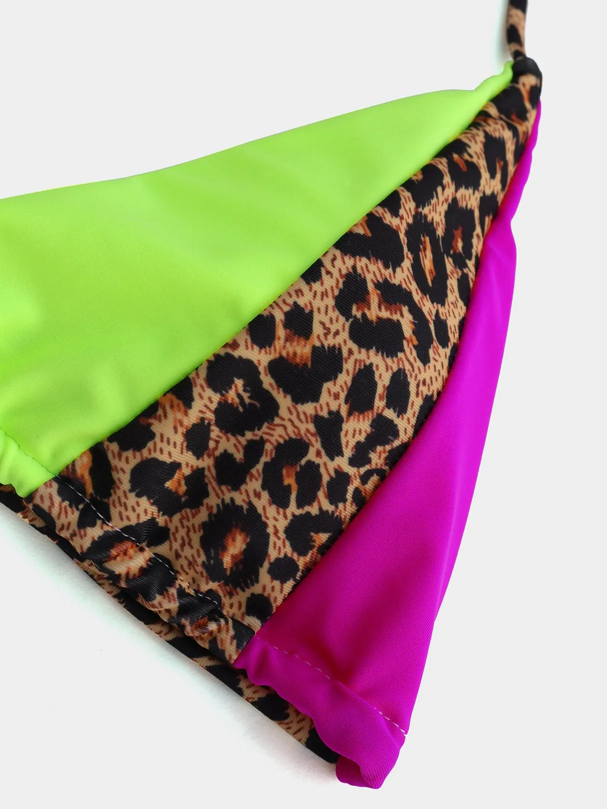 Wholesale Halter Leopard Tie-Up Bikini Sets