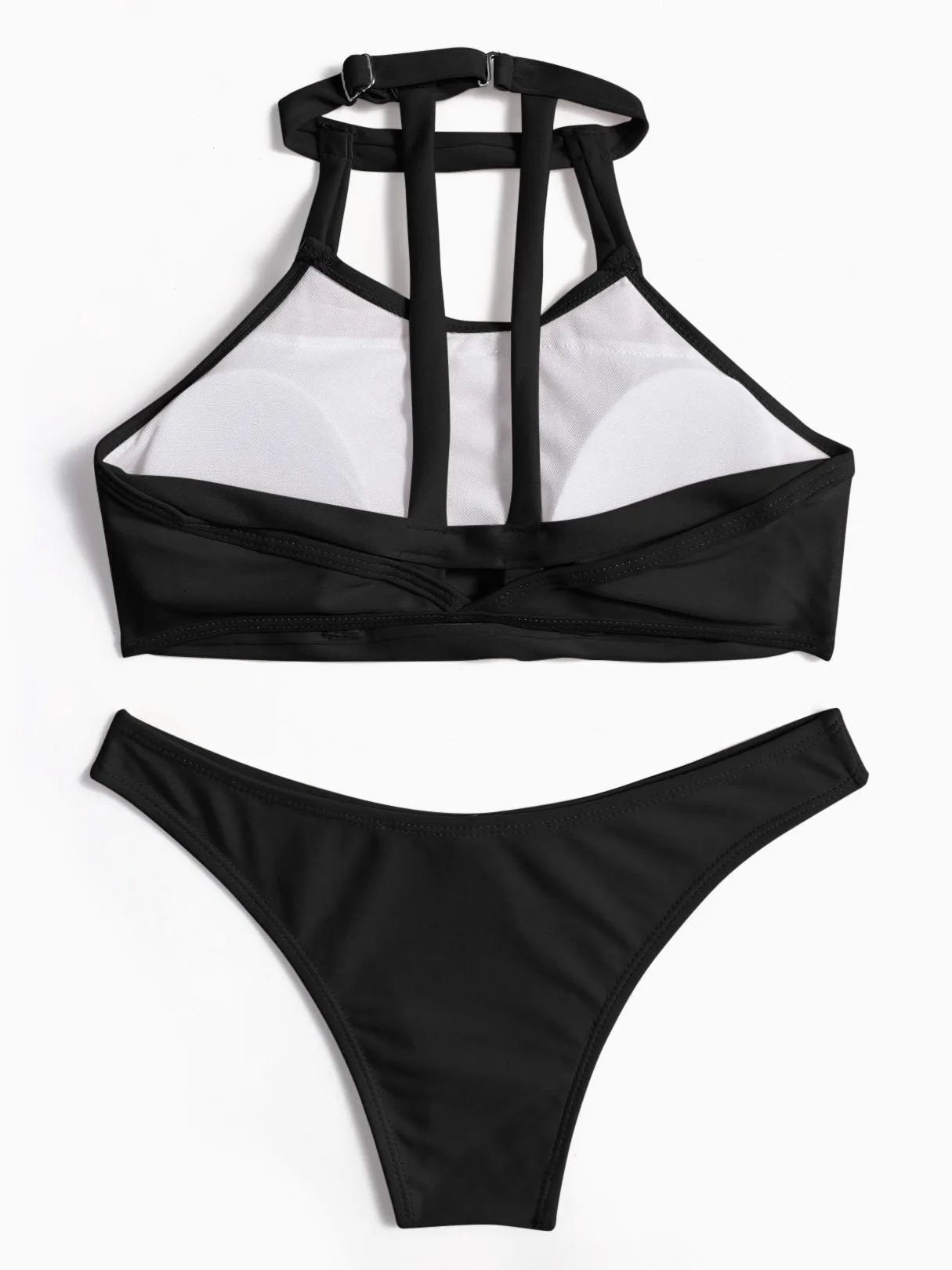 Wholesale Halter Plain Two Piece Bikinis