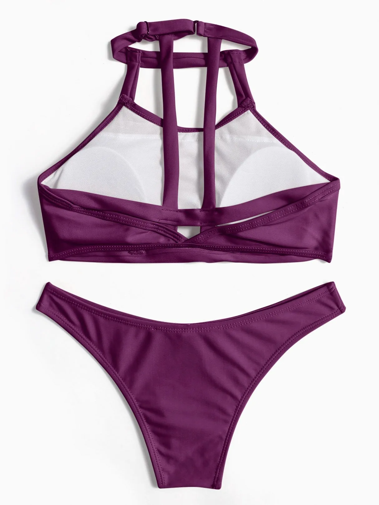 Wholesale Halter Plain Two Piece Bikinis