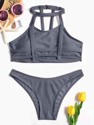Wholesale Halter Plain Two Piece Bikinis