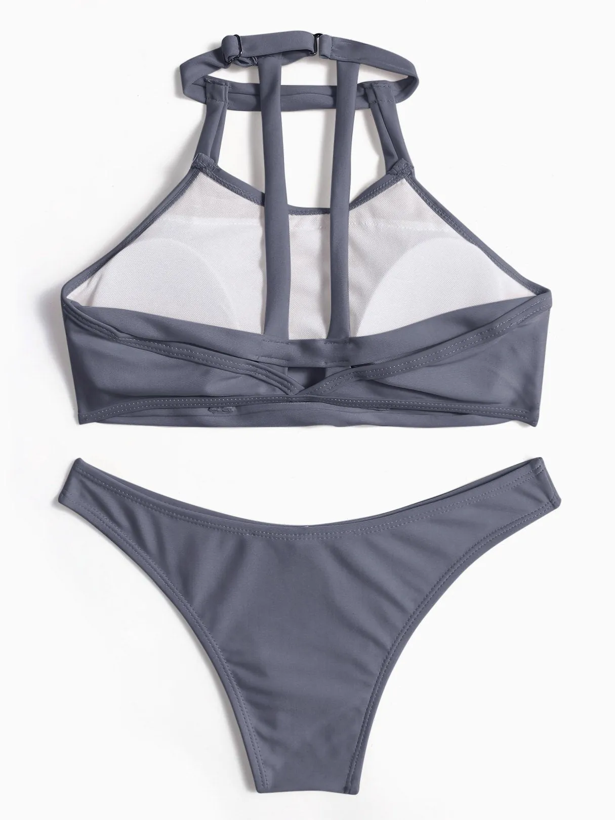 Wholesale Halter Plain Two Piece Bikinis