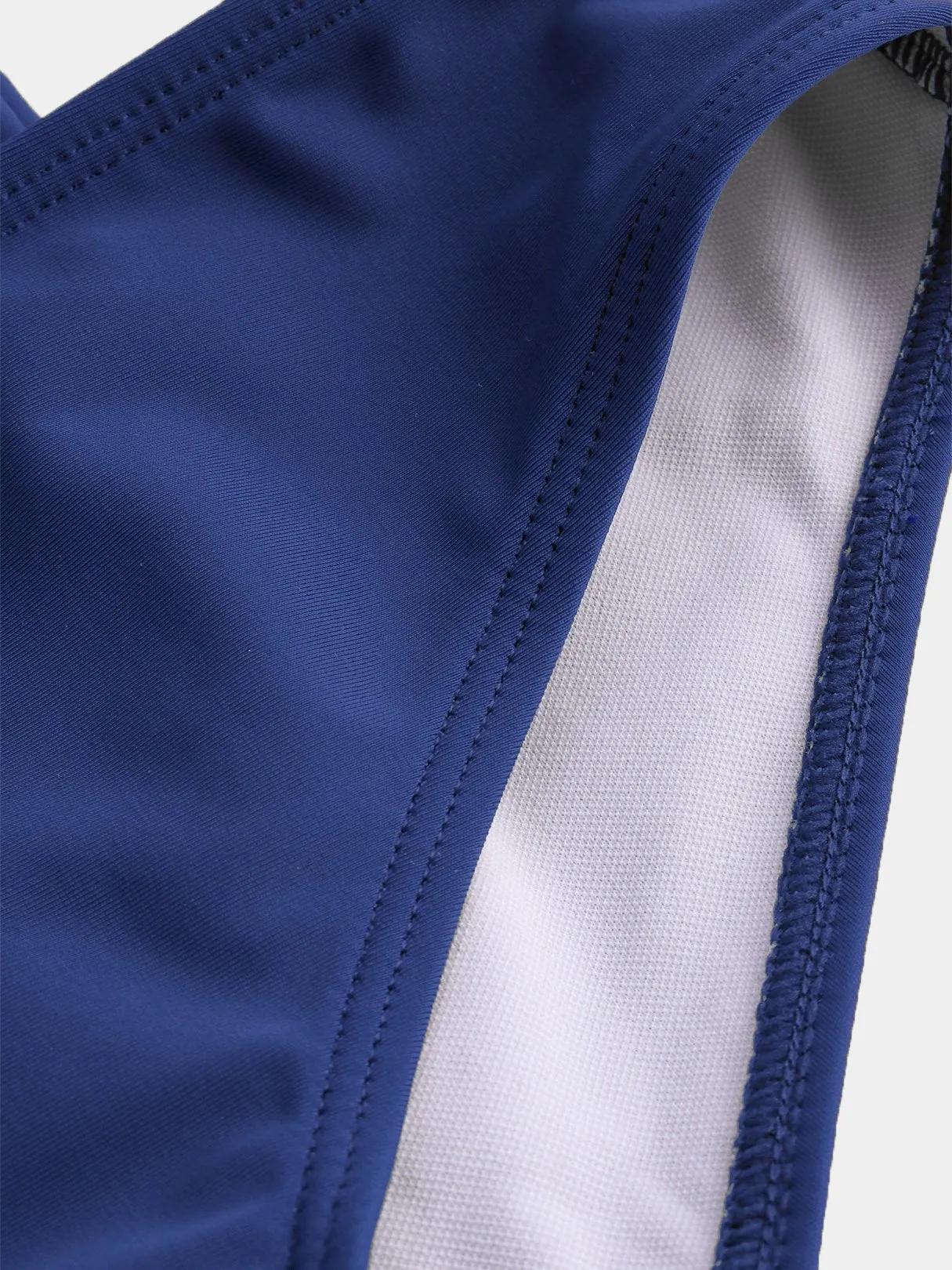 Wholesale Navy Halter V-Neck Plain Tie-Up Tankinis