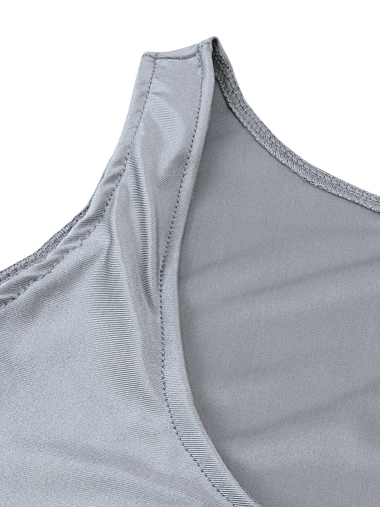Wholesale Silver Round Neck Sleeveless 2 Piece Bikinis