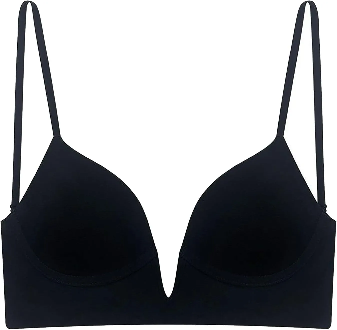Wireless Bras for Women No Underwire V Neck Seamless Push Up Backless Bras Wirefree Every Day Cami Bras