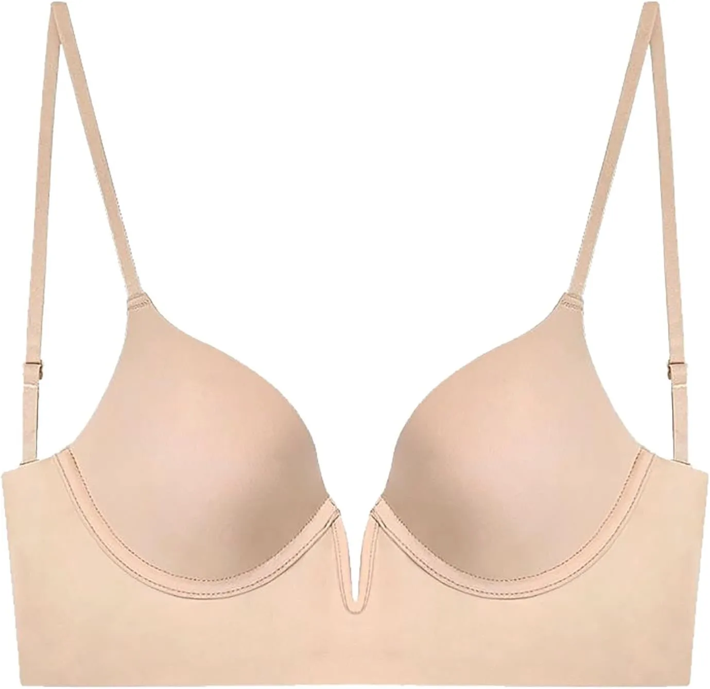 Wireless Bras for Women No Underwire V Neck Seamless Push Up Backless Bras Wirefree Every Day Cami Bras