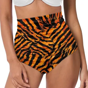 Women High Waisted Swim Bottoms Tummy Control Swim Shorts Ruched Tankini Swimsuit Briefs Bathing Suit Bottom