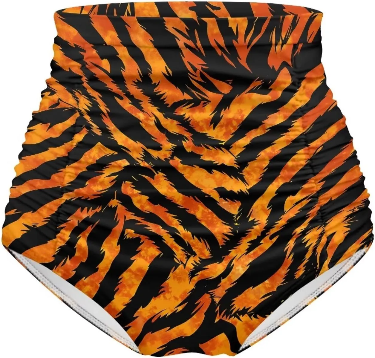 Women High Waisted Swim Bottoms Tummy Control Swim Shorts Ruched Tankini Swimsuit Briefs Bathing Suit Bottom