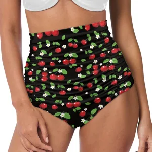 Women High Waisted Swim Bottoms Tummy Control Swim Shorts Ruched Tankini Swimsuit Briefs Bathing Suit Bottom