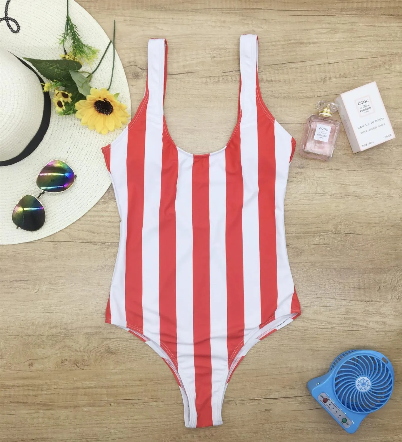 Women Sexy Bikinis Sets One Piece Striped Swimsuit