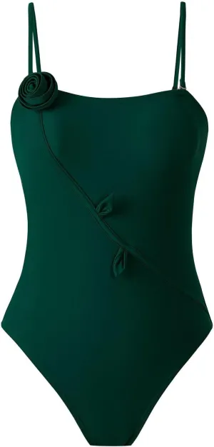 Women Spaghetti Strap Casual Bathing Suits One Piece Backless Sleeveless Swimwear Tummy Control Swimsuits