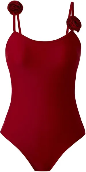 Women Spaghetti Strap Casual Bathing Suits One Piece Backless Sleeveless Swimwear Tummy Control Swimsuits