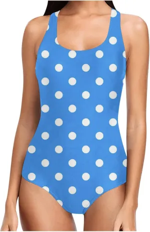 Women Square Neck One Piece Bathing Suits Tummy Control Sleeveless Backless Swimwear Slimming Swimsuits