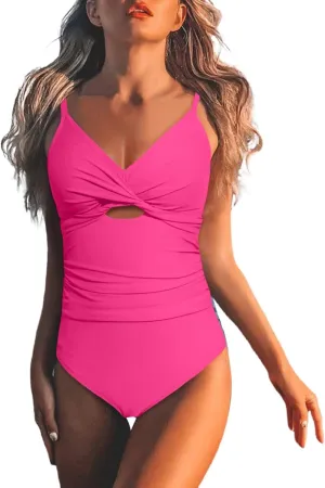 Women Strapless One Piece Swimsuit Tummy Control Ruched Bathing Suit Square Neck Backless Push Up Swimwear