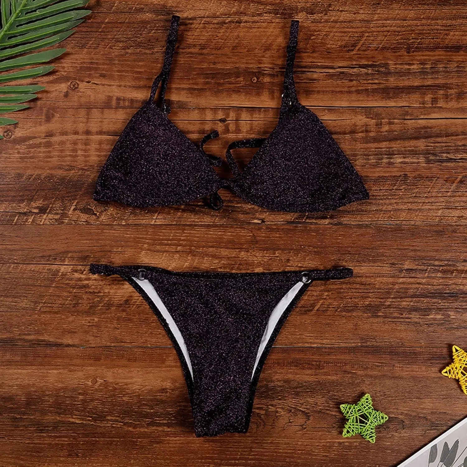 Women Two Piece Bikini Swimsuit Sexy Bathing Suits Triangle Thong String Push Up Top Bathing Suit Summer Beach Swimwear