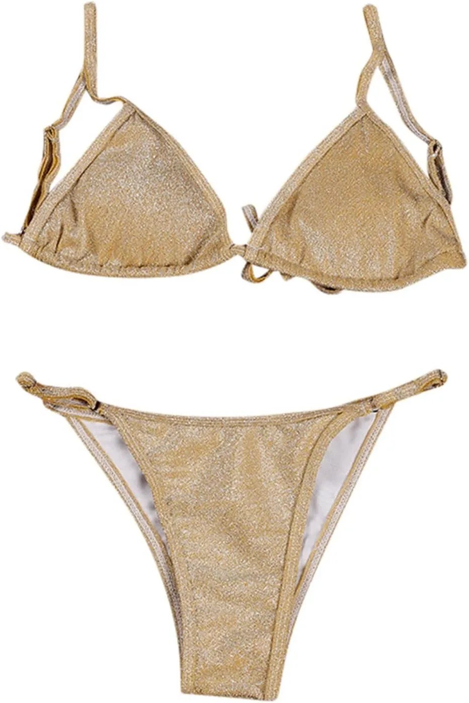 Women Two Piece Bikini Swimsuit Sexy Bathing Suits Triangle Thong String Push Up Top Bathing Suit Summer Beach Swimwear