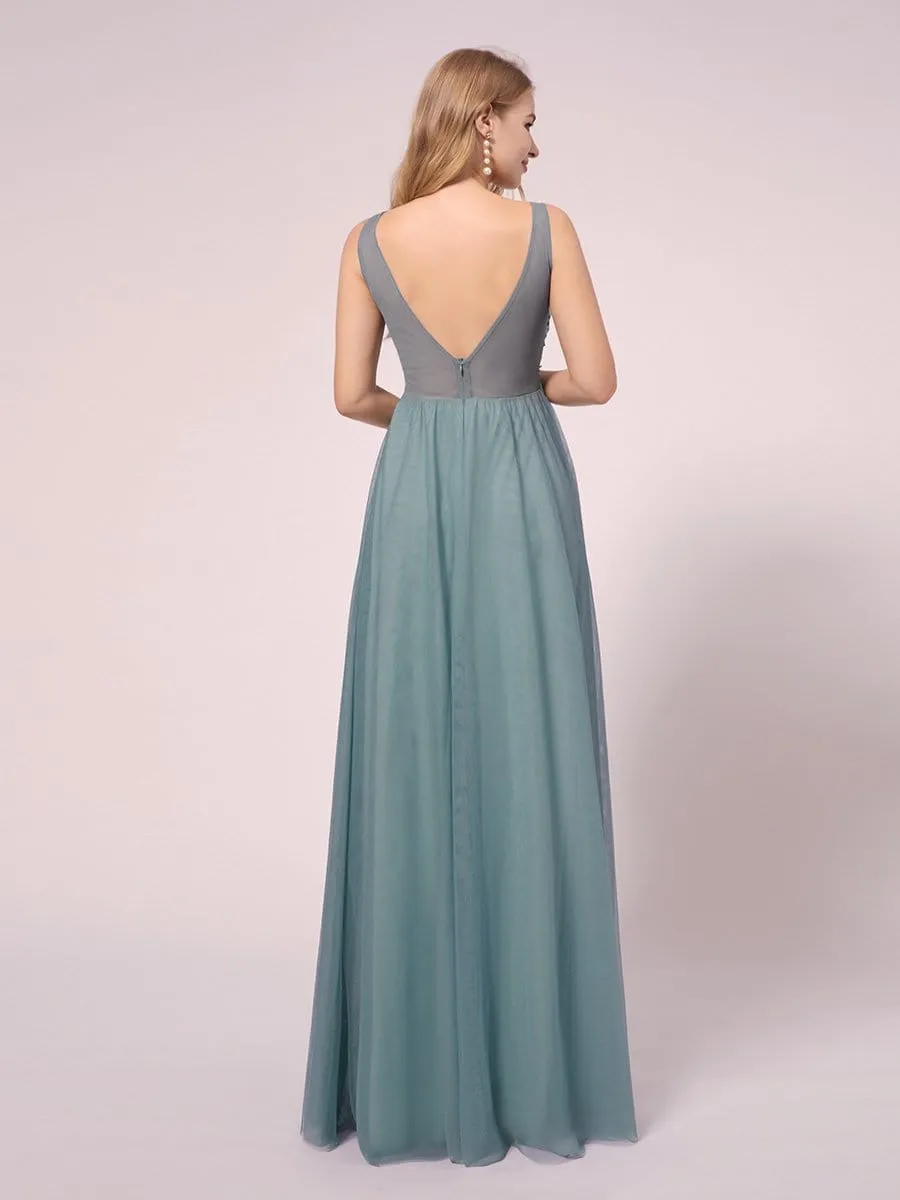 Women's A-Line V-Neck Floral Lace Appliques Maternity Dresses