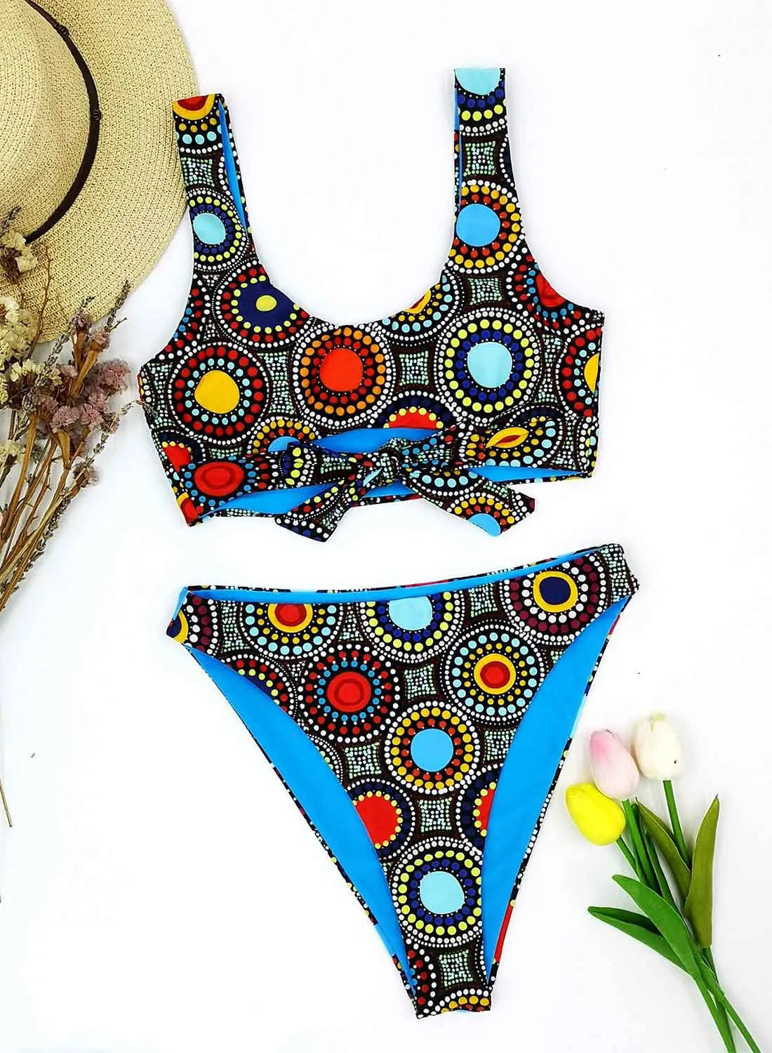 Women's Bikinis Tribal Knot Front Bikinis