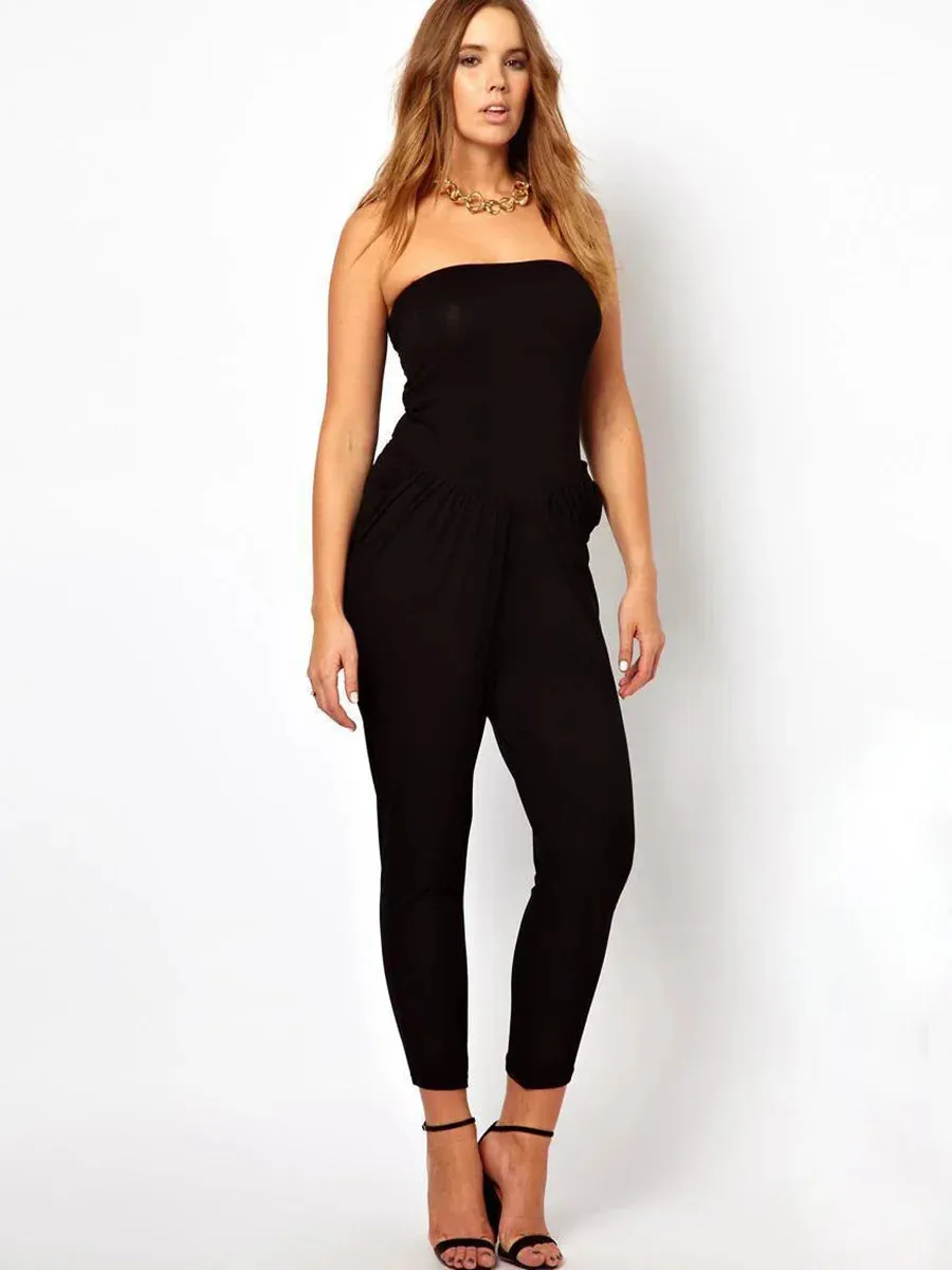 Women's Bodycon Fashion 8XL Designer Off Shoulder Jumpsuits (Plus Size)