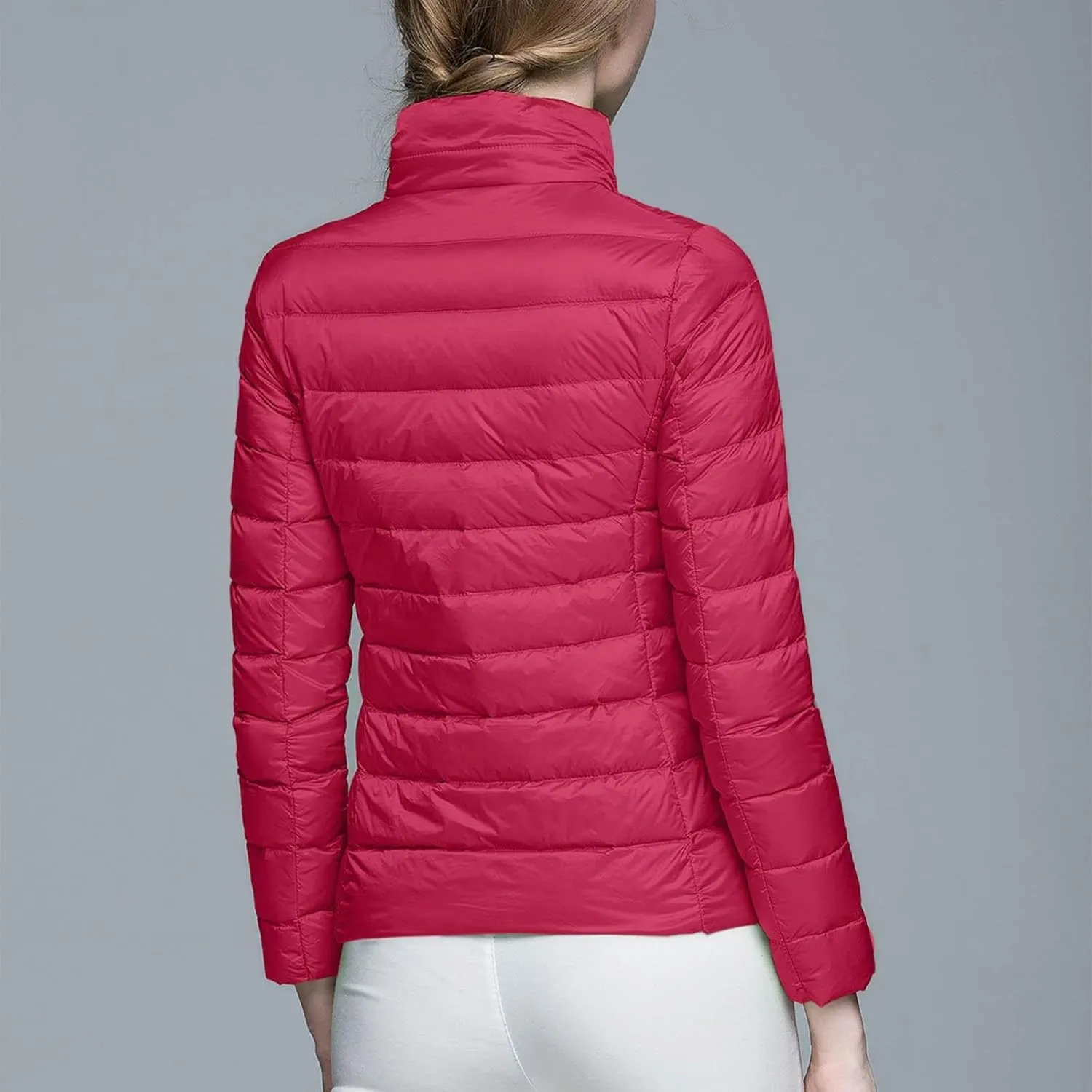 Women's Down Jacket Hooded Windproof Puffer Coat Packable Warm Winter Jacket Lightweight Ladies Parka Dowm Jacket Autumn