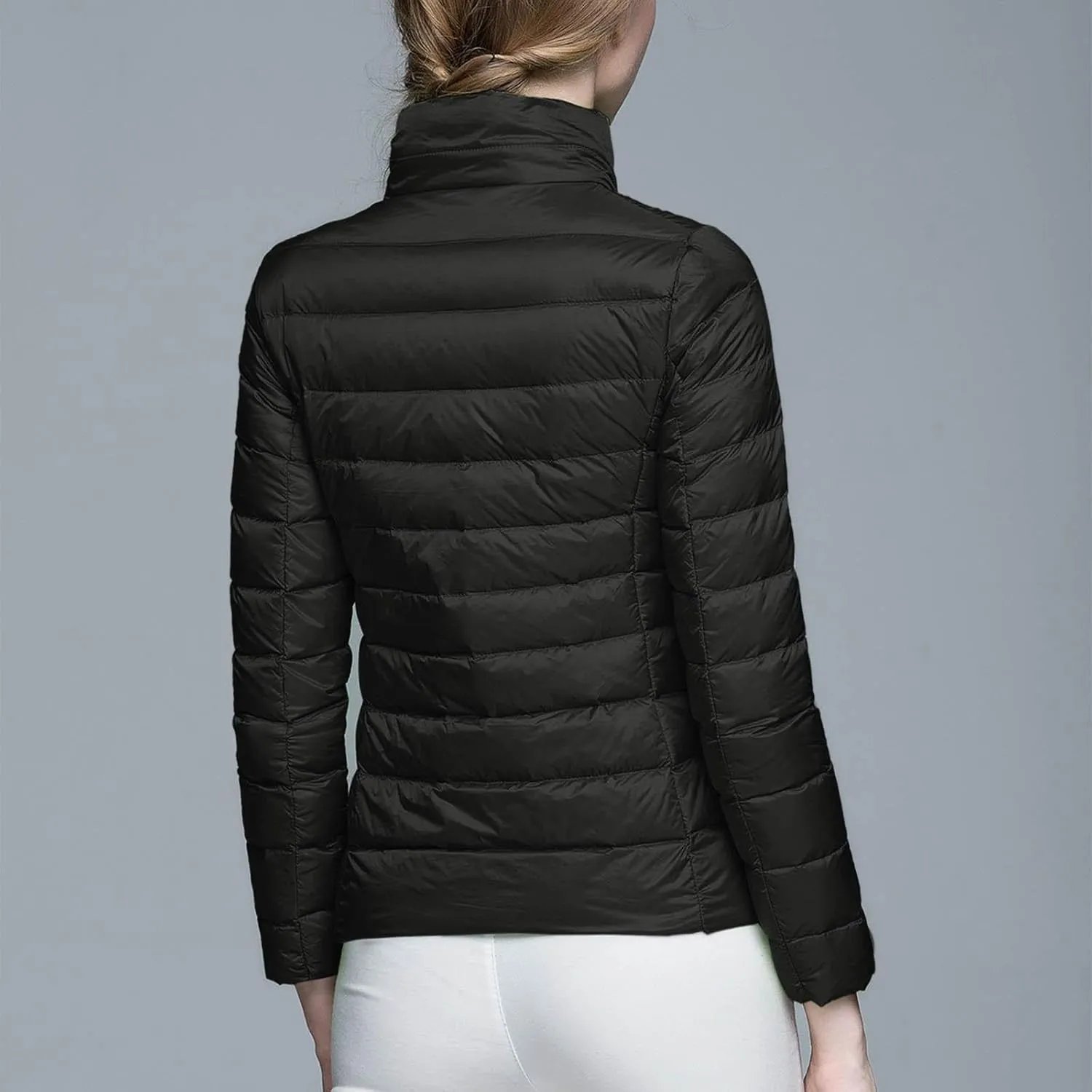 Women's Down Jacket Hooded Windproof Puffer Coat Packable Warm Winter Jacket Lightweight Ladies Parka Loose Fit Dowm Jacket