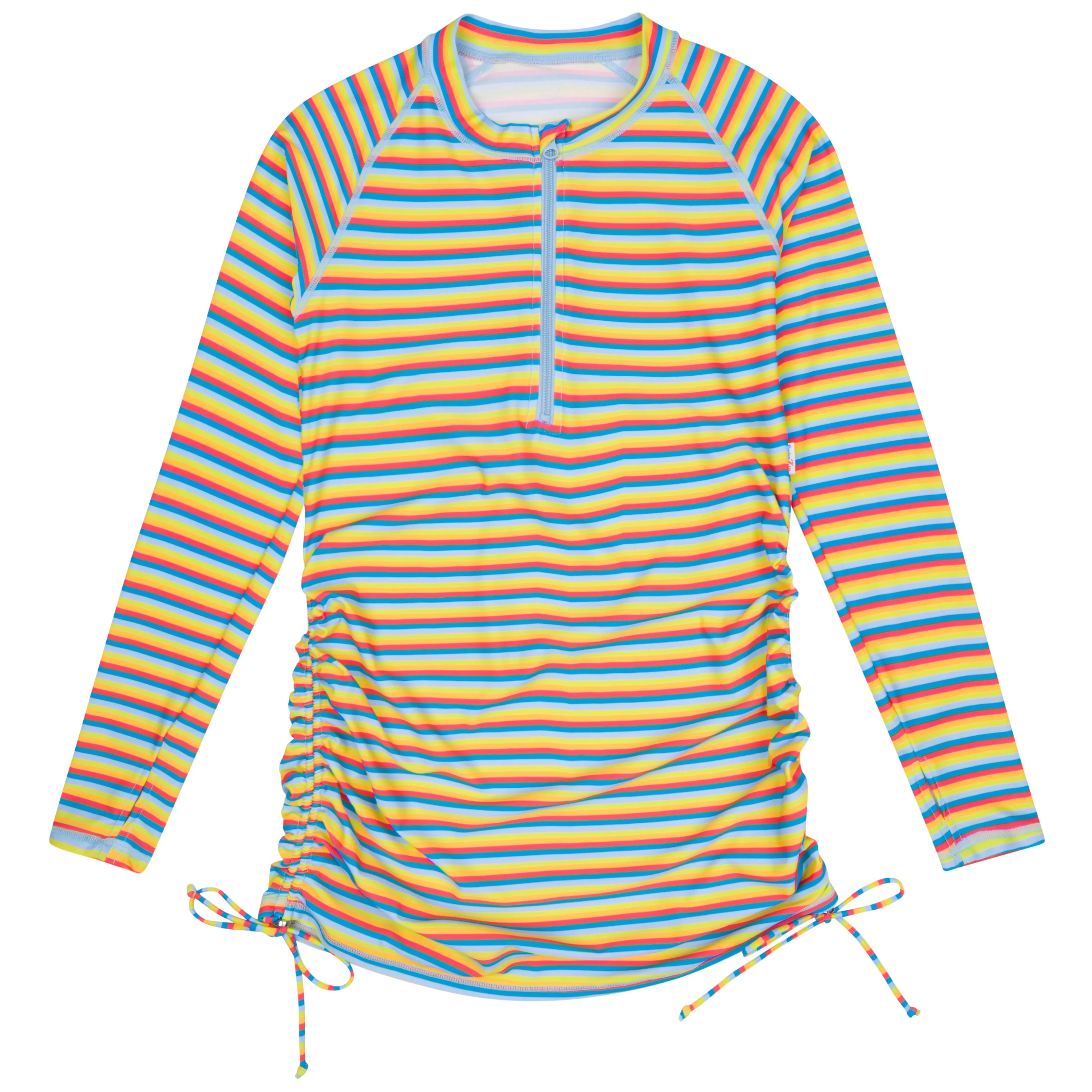 Women's Half Zip Swim Dress Cover Up | "Sunny Stripe"