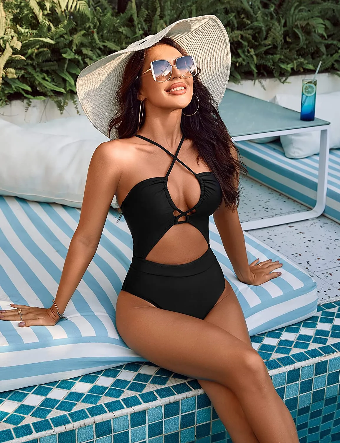 Women's High Waisted Sexy Monokini One Piece Swimsuits