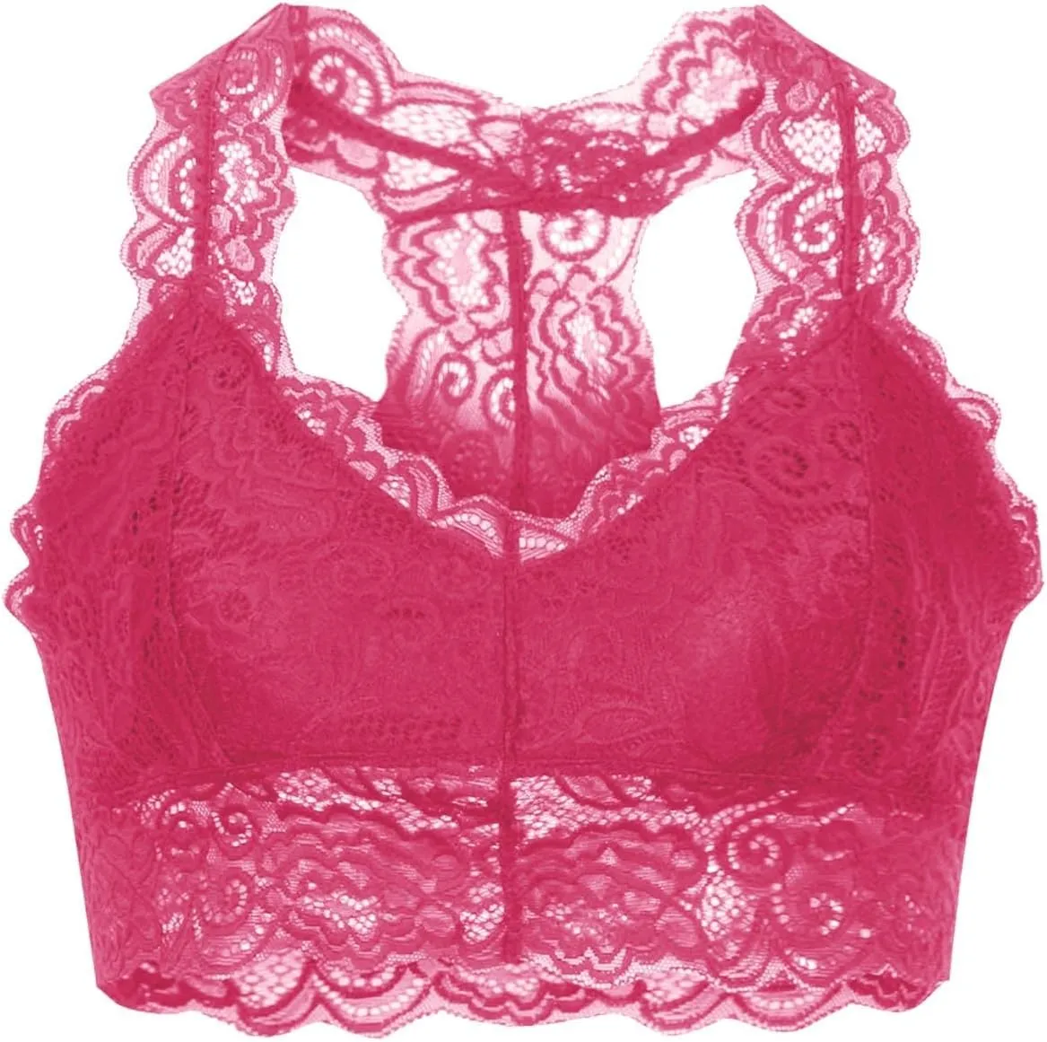 Womens Lace Bralette, Sexy Wireless Comfortable Full Coverage Lingerie Bra Wirefree Bralettes Tshirt Brassiere