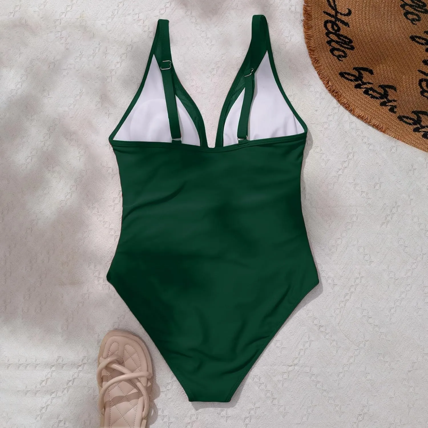 Womens One Piece Swimsuit Lace Print Split Solid Color Swimsuit Color Block One Piece Swim Suits Womens Tummy