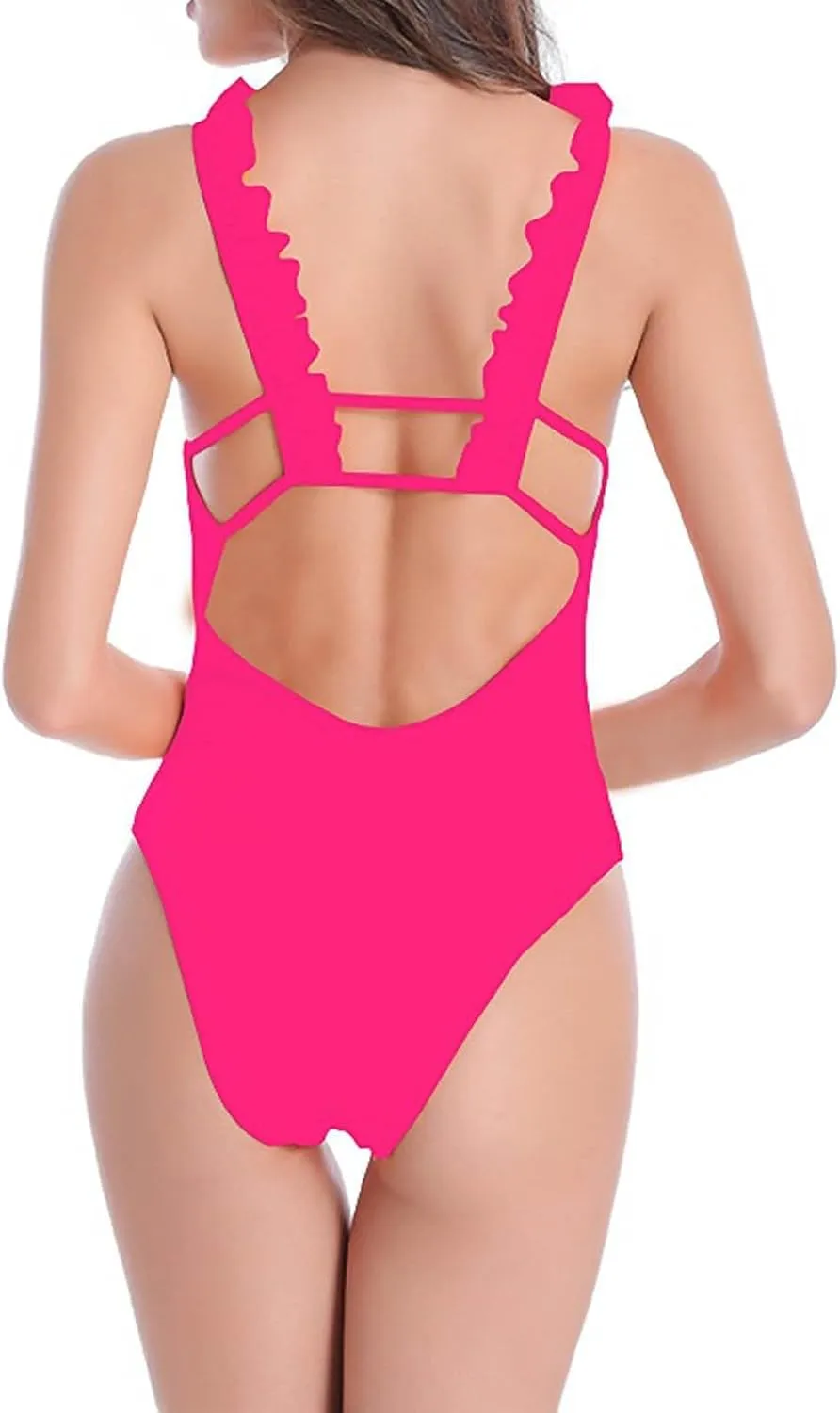 Womens One Piece Swimsuits Tummy Control Bathing Suits Sexy Backless Slimming Swimwear for Summer Beach