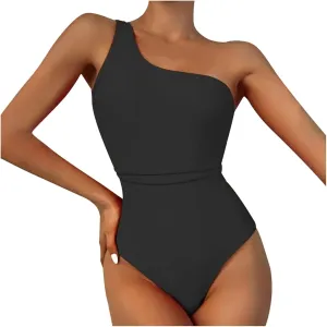 Womens One Piece Swimsuits Tummy Control Cheeky High Cut Bathing Suits Swimsuits 1 Piece Vintage Slimming Swimwear