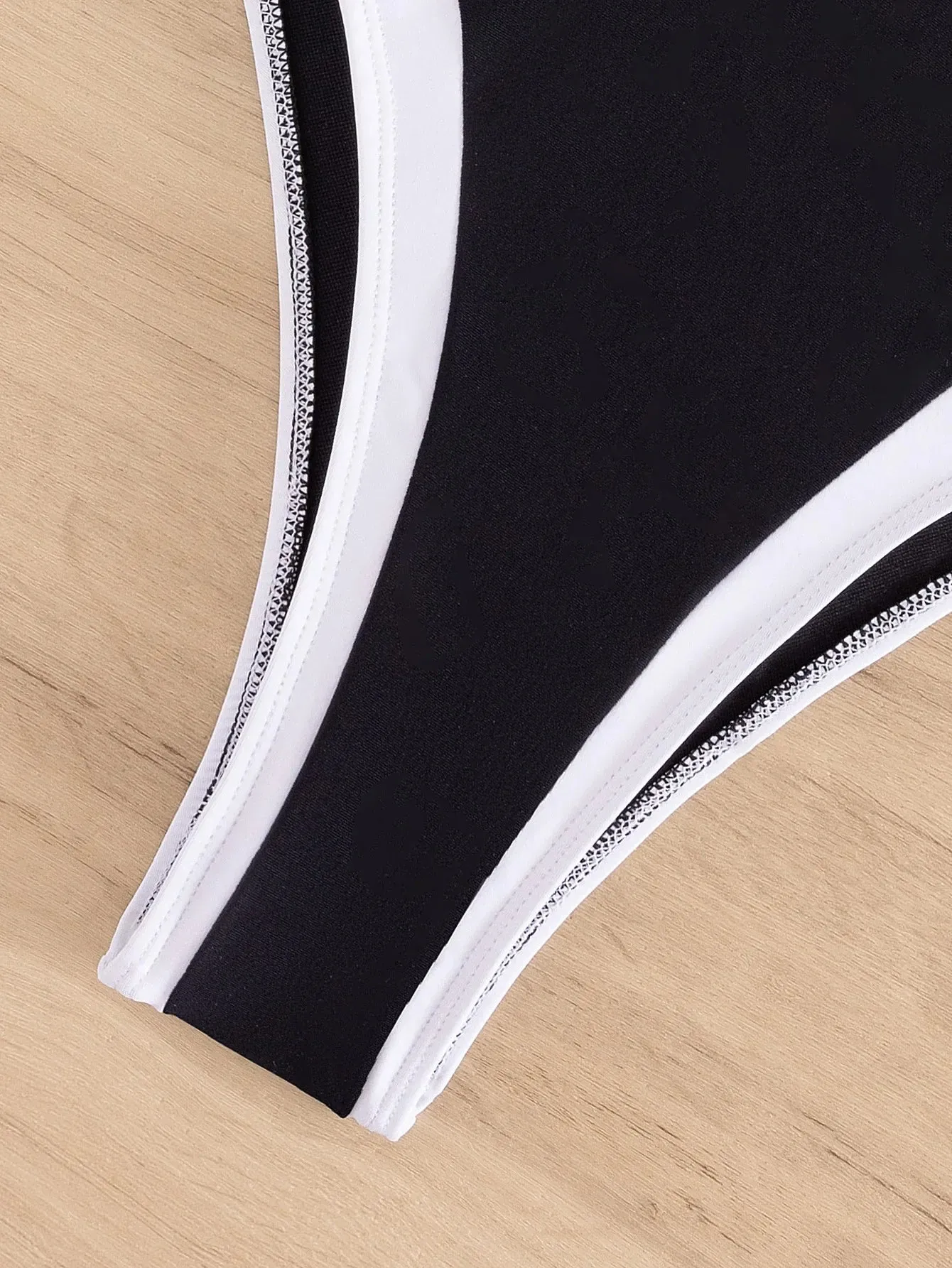 Women's One-Piece Swimwear with Contrast Binding for Aquatic Adventures