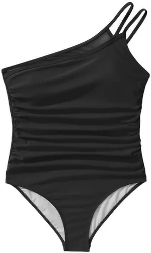 Women's One Piece Tummy Control Swimsuit Swimming Suit with Chest Pads Without Brackets with High Waisted Bottom