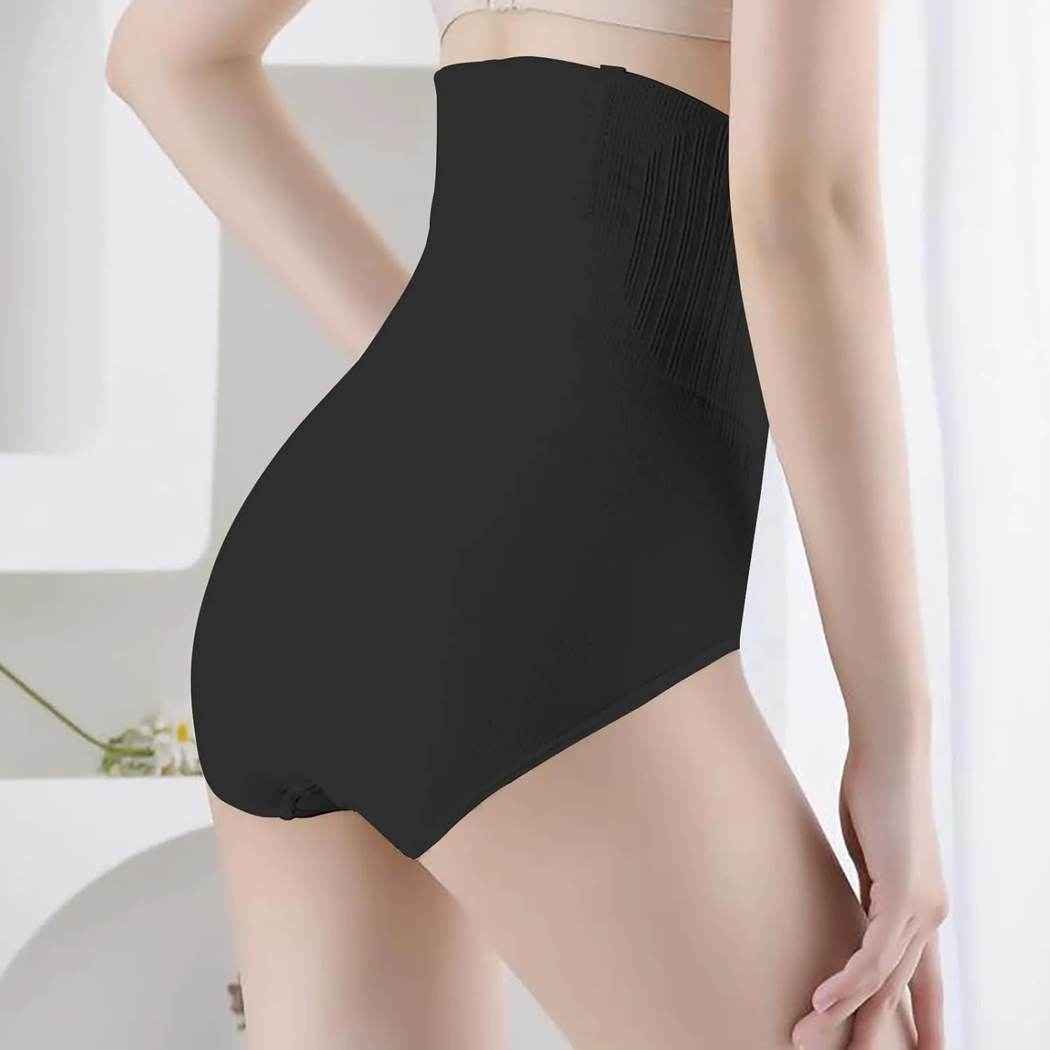 Women's Panty Underwear Tummy Control Stretch Comfy High Waist Seamless Breathable Briefs Panties Shapewear Shorts