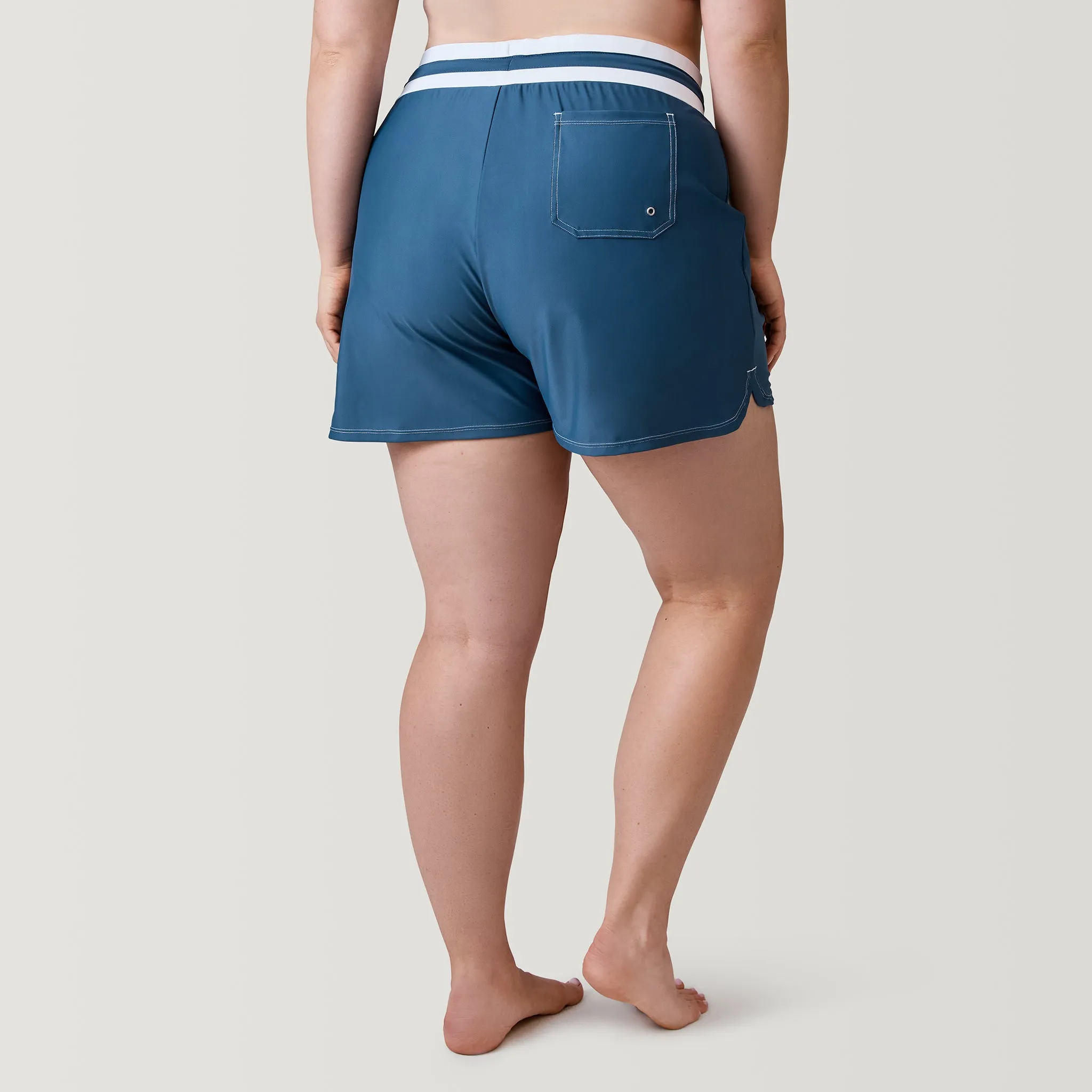 Women's Plus Size Drawstring Swim Short