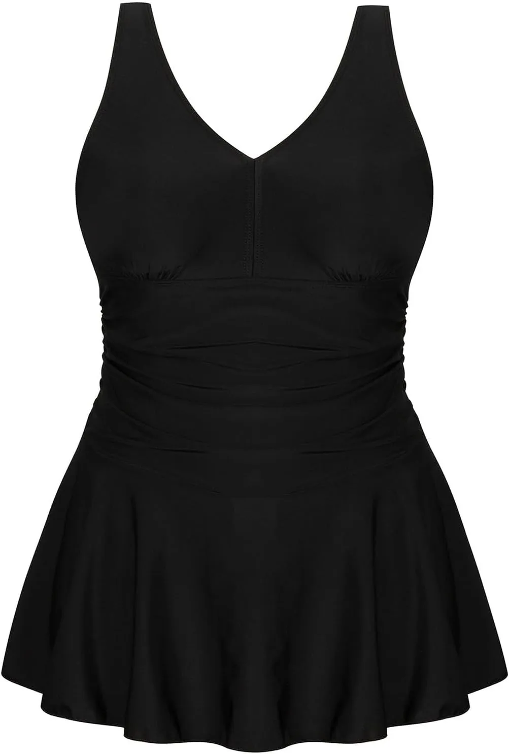 Women's Plus Size One Piece Swimsuits Tummy Control Sexy Ruched Bathing Suit Full Coverage Swimwear with Skirt 2025