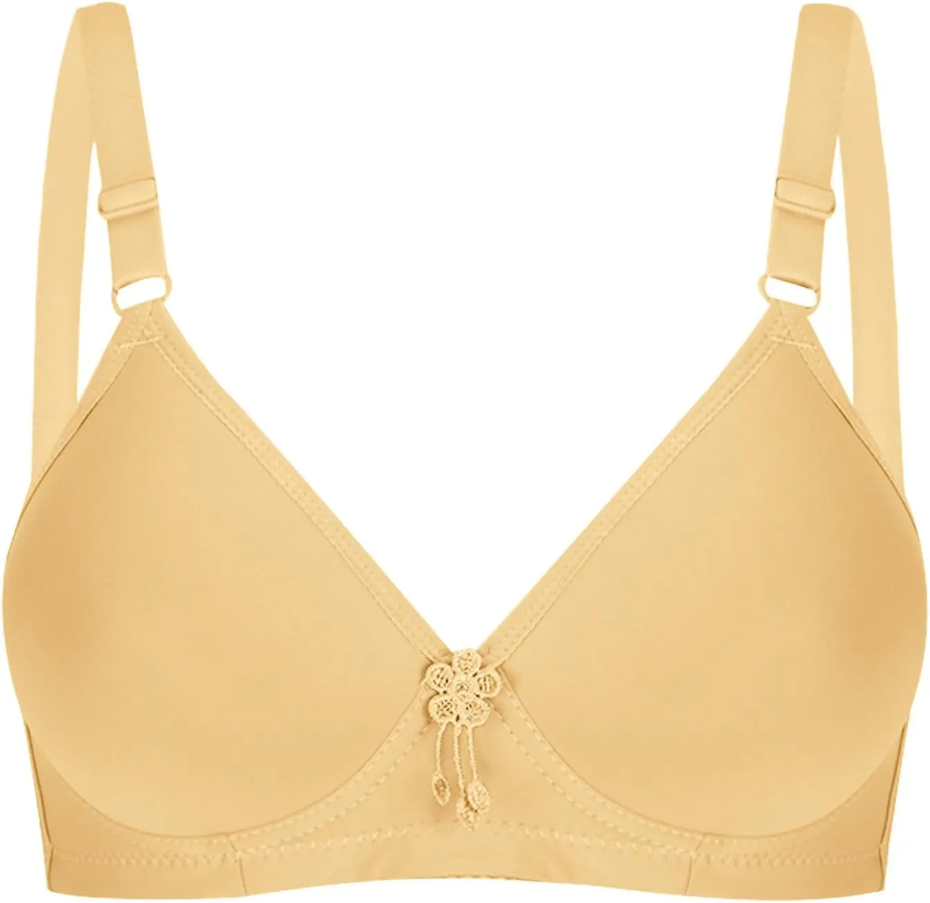 Women's Plus Size Wireless Bra Lightly Lined Cup Bras Sexy Lace Bra Everyday Comfort Bra Bralette V Neck Push Up Bras