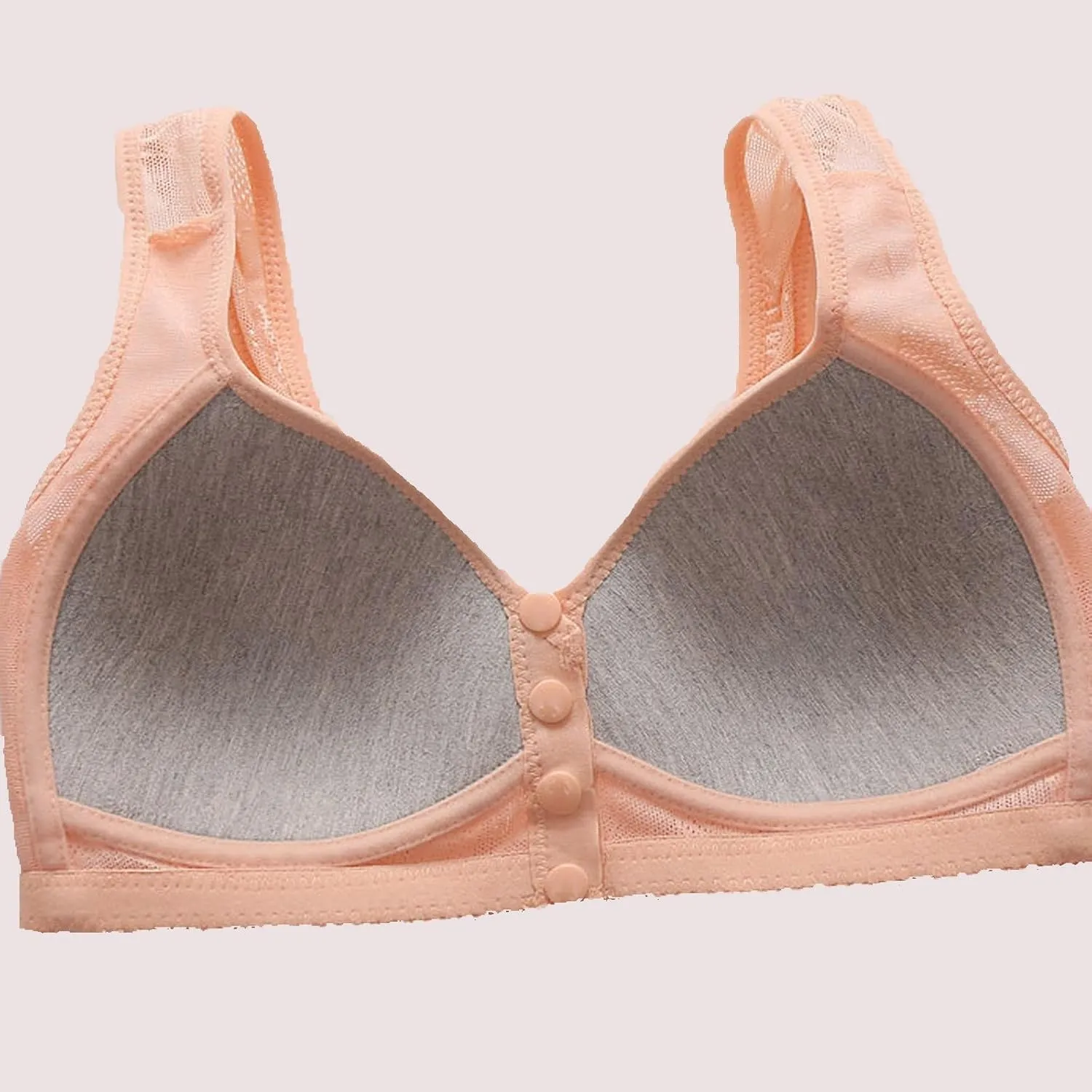 Womens Powerful Push Up Lace Bras Front Closure High Support Full Coverage Bralette Lightweight No Underwire Gather Bra