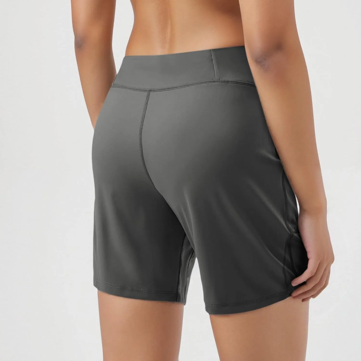 Women's Quick Dry High Waisted Swim Board Shorts Tummy Control Swimsuit Bottom Trunks Pockets Swim Tankinis Yoga Gym Briefs