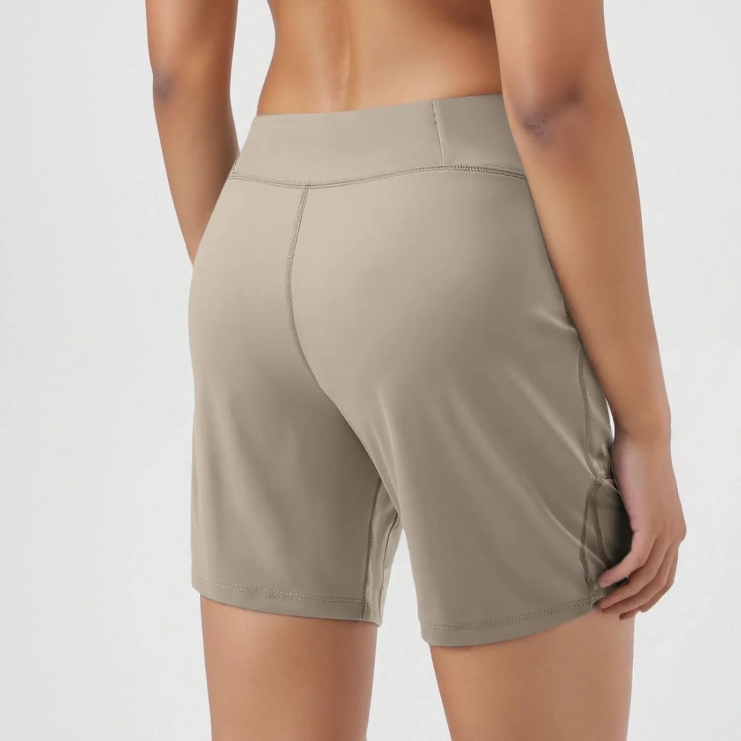 Women's Quick Dry High Waisted Swim Board Shorts Tummy Control Swimsuit Bottom Trunks Pockets Swim Tankinis Yoga Gym Briefs