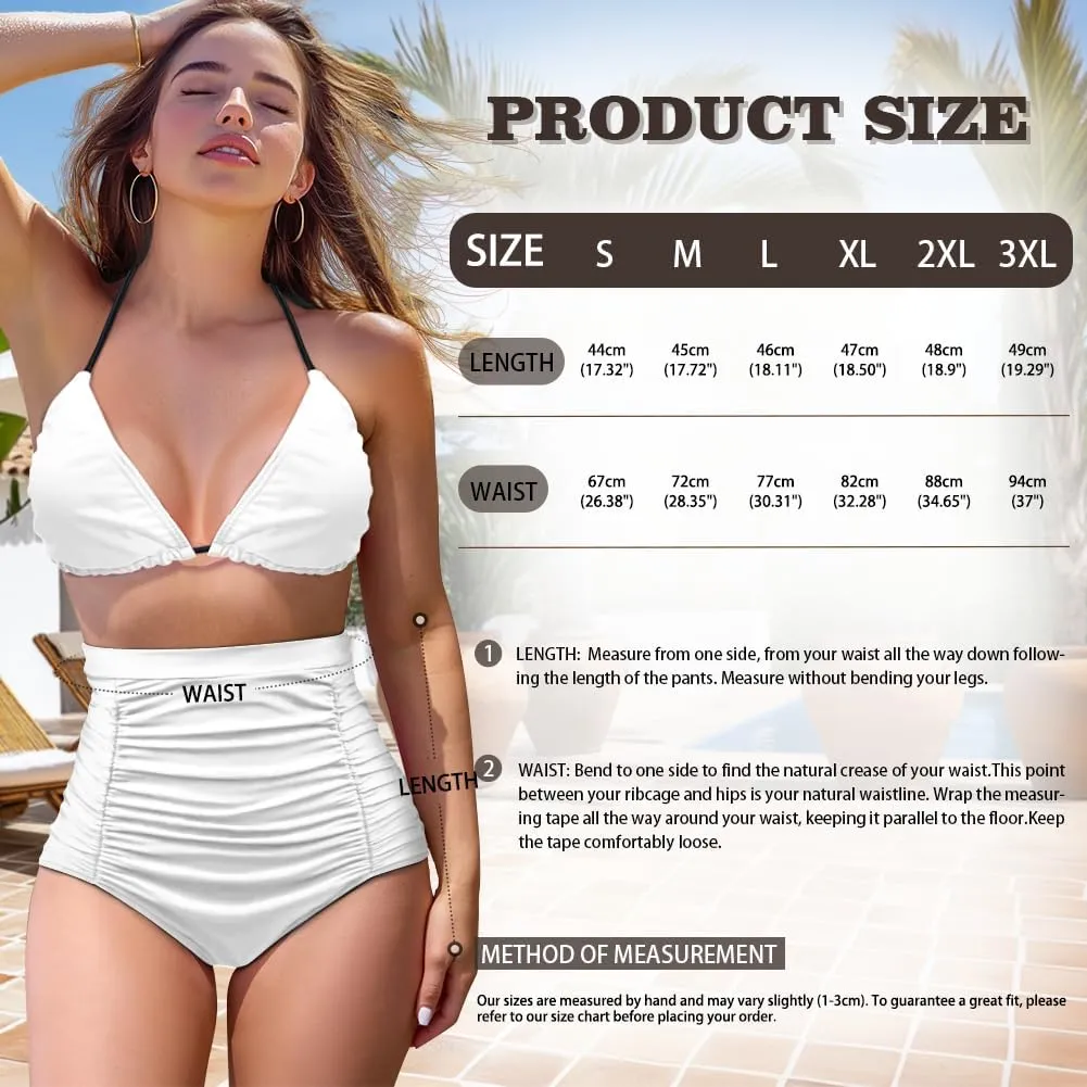Women's Ruched High Waisted Bikini Bottom Full Coverage Bathing Suit Swim Bottom 2025 Bikini Briefs for Beach Pool