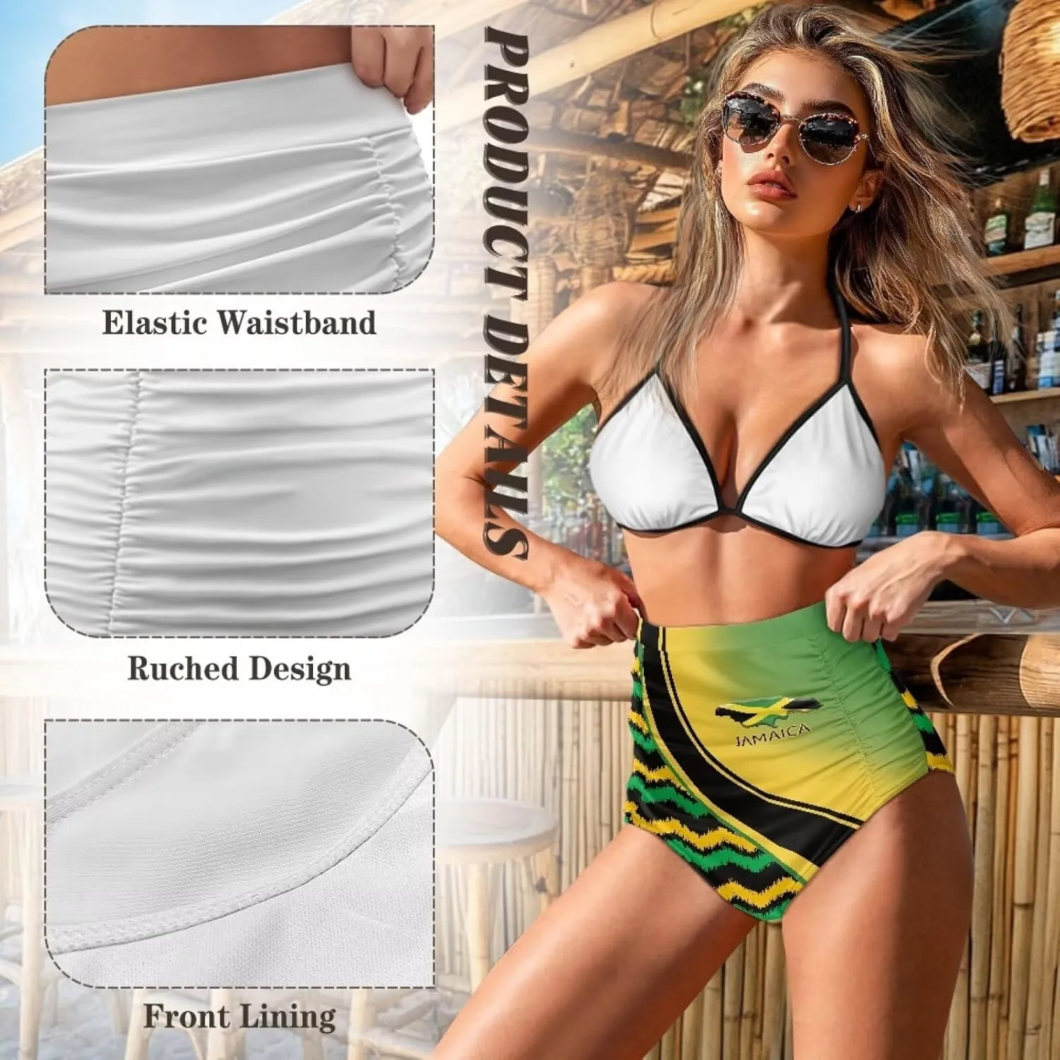 Women's Ruched High Waisted Bikini Bottom Full Coverage Bathing Suit Swim Bottom 2025 Bikini Briefs for Beach Pool