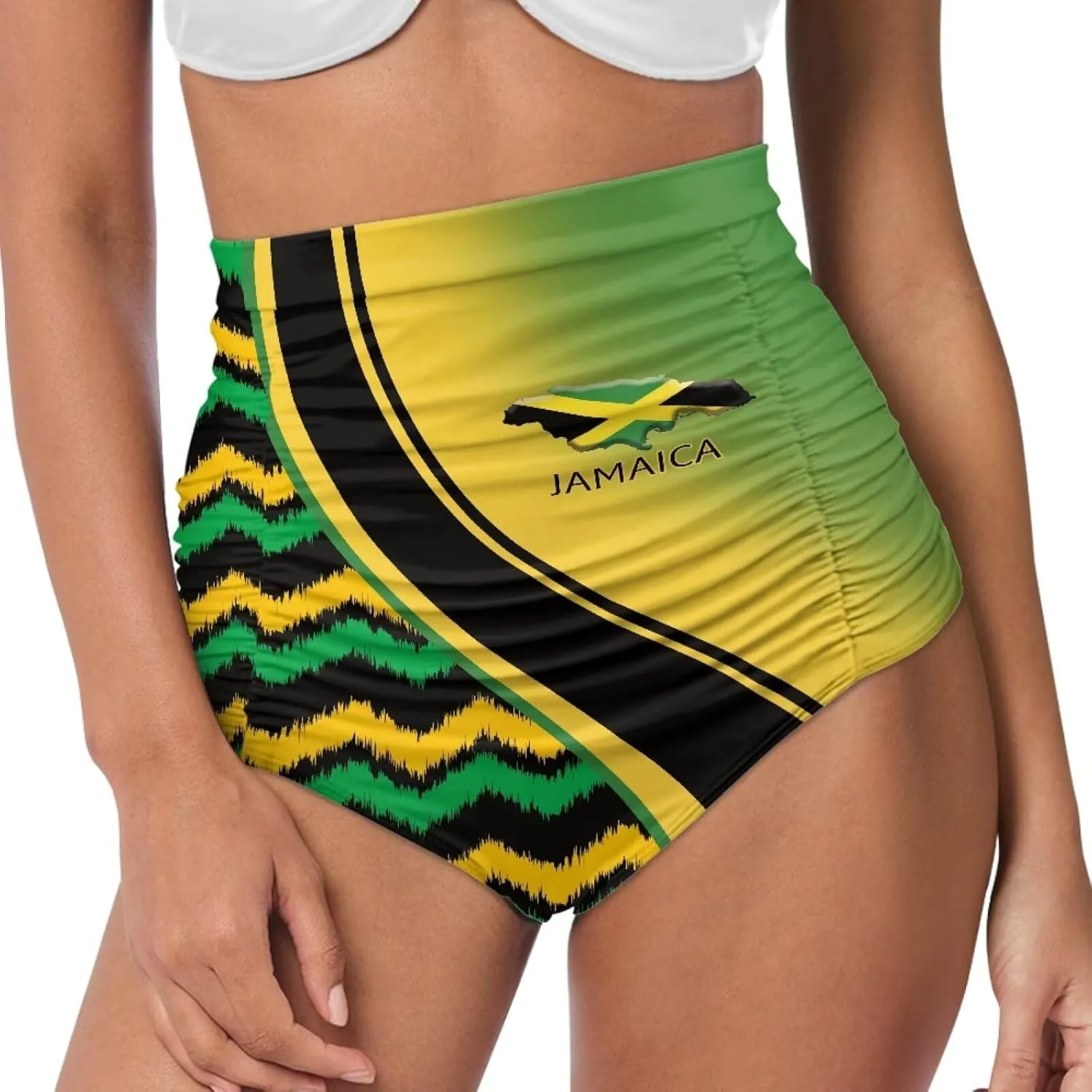 Women's Ruched High Waisted Bikini Bottom Full Coverage Bathing Suit Swim Bottom 2025 Bikini Briefs for Beach Pool