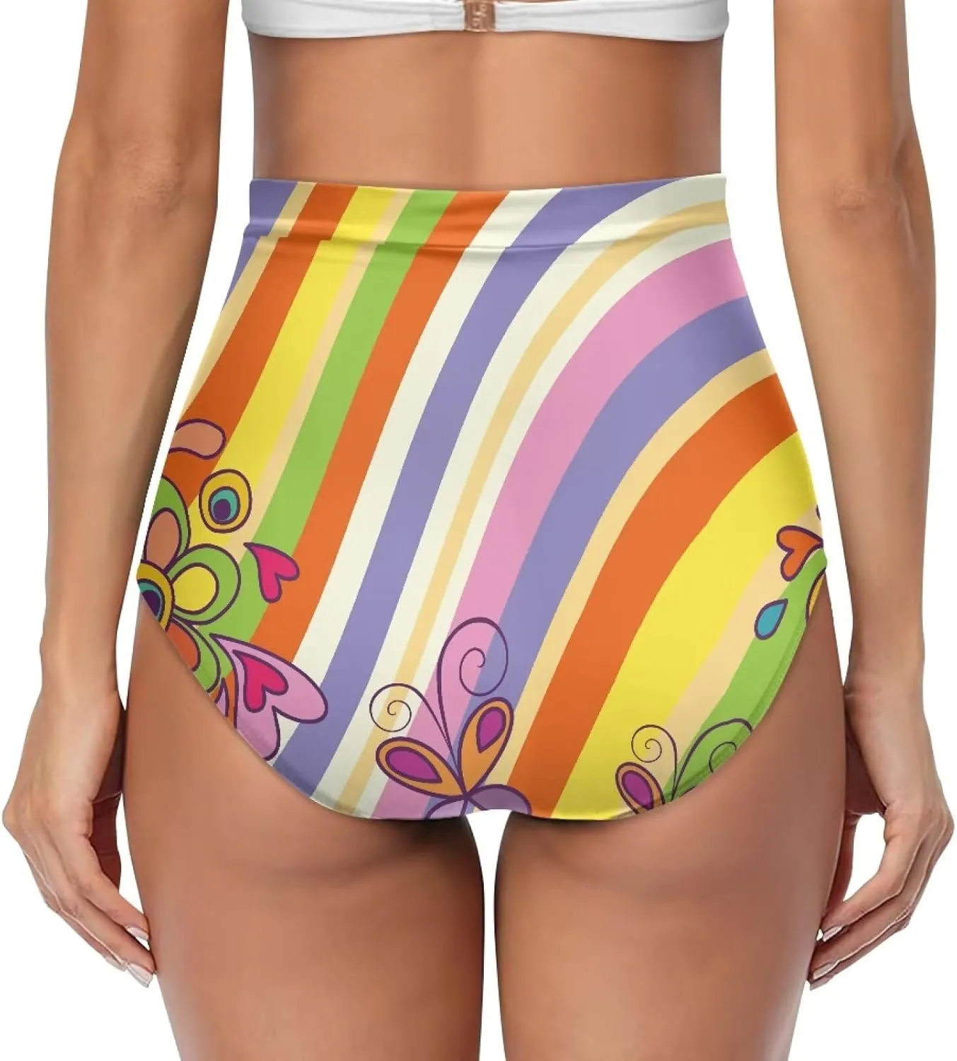 Women's Ruched High Waisted Bikini Bottom Full Coverage Bathing Suit Swim Bottom 2025 Bikini Briefs for Beach Pool