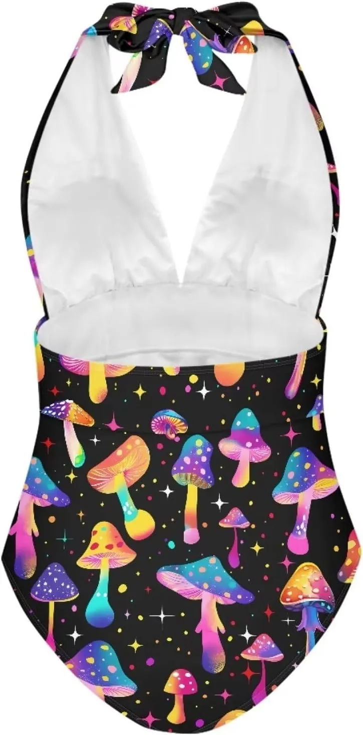 Women's Sexy One Piece Swimsuit Tummy Control Bathing Suit Push Up Monokini Swimwear