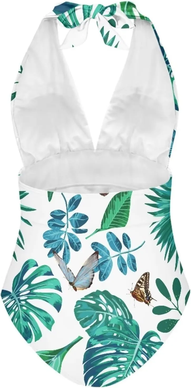 Women's Sexy One Piece Swimsuit Tummy Control Bathing Suit Push Up Monokini Swimwear