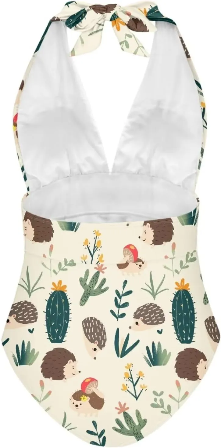 Women's Sexy One Piece Swimsuit Tummy Control Bathing Suit Push Up Monokini Swimwear